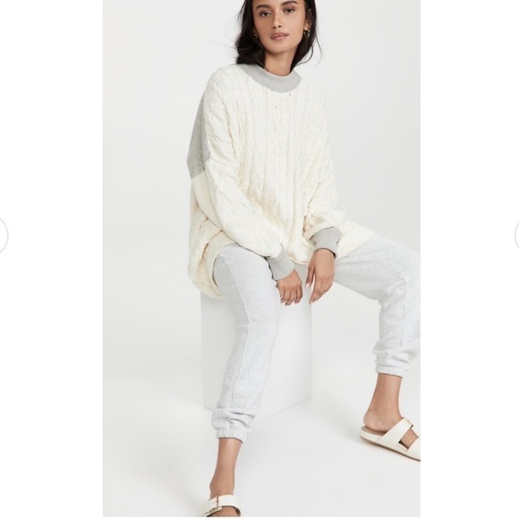 Free People Olympia Women's Long Sleeve Tunic Mini Dress Ivory - Picture 6 of 16